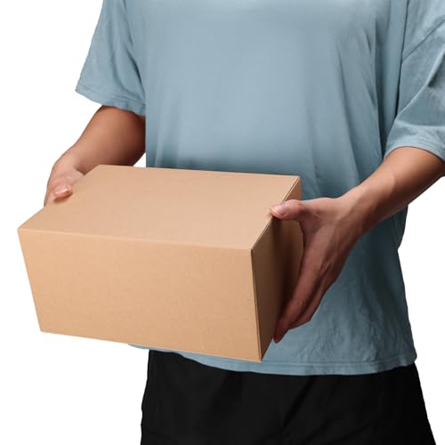 Image of 10x7x5 Shipping Boxes Set of 40, Brown Kraft Corrugated Cardboard Boxes Mailers for Packaging, Big Moving Box(25.4x17.8x12.7 cm)