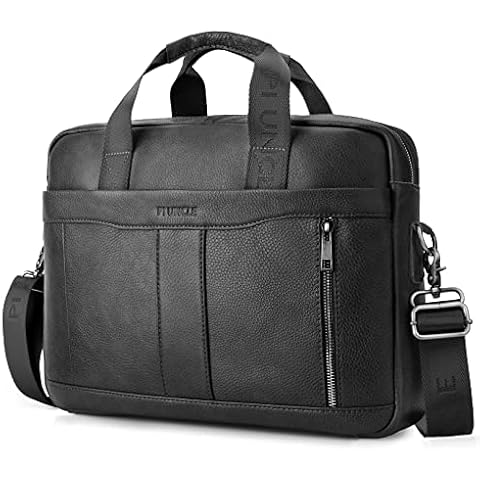 BAGZY Leather Laptop Bag for Men Cover