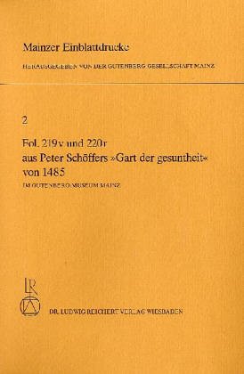 Mainzer Einblattdrucke Nr. 2 Fol 219v und 220r aus dem Gart der