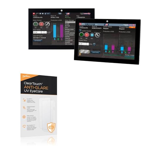 BoxWave Screen Protector Compatible With Allen Bradley VersaView 6300P (19 in) [5:4 Aspect Ratio] - ClearTouch Anti-Glare Anti-UV EyeCare (2-Pack), Filters out Harmful Blue Light Reduce Fatigue