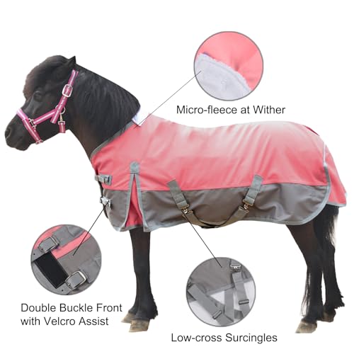Image of 1200D Mini Horse /Pony Blanket 0g No-Fill Waterproof Turnout Sheet
