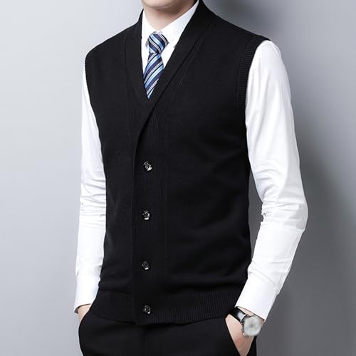 Knitted Sweater Vest for Men Lightweight Casual Breathable Tank Top Fit Slim Button Sleeveless Cardigans2