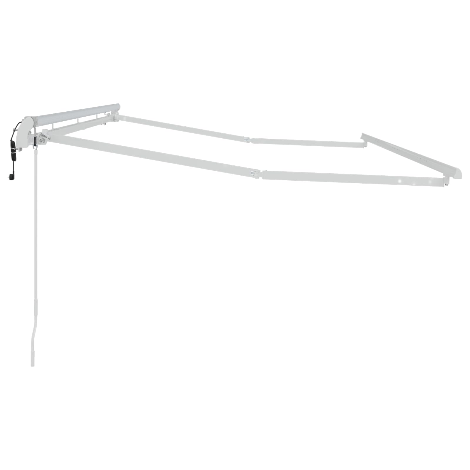 Tenda parasole retrattile 4x2 m, motorizzata con telecomando, struttura in metallo resistente ai raggi UV, design moderno per patio e balcone.