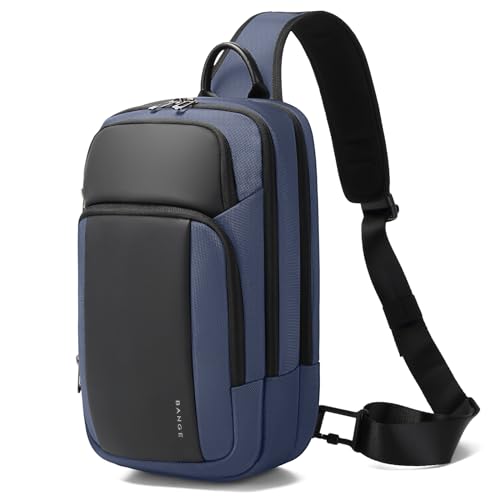 Image of BANGE Mens Sling Bag, Large Shoulder Bag for Men Waterproof, Crossbody Bag Men with Separated Pad Compartment