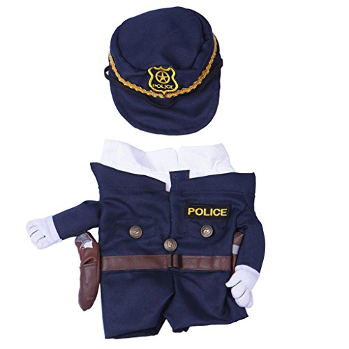 Fantasias de policial de animais de estimação Flameer, roupas de policial para cosplay, cachorro e g