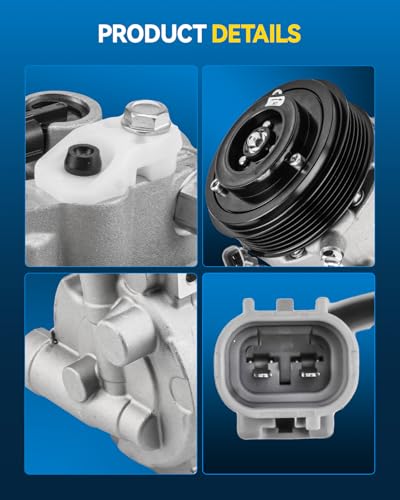 Image of PHILTOP 208547 Air Conditioner AC Compressor with Clutch for Subaru Outback 2012, 2010-2011 2.5L, 2010-2011, 2013-2019 3.6L,Legacy 2010-2012, 2013-2019 3.6L,Impreza 2010-2011 2.5L