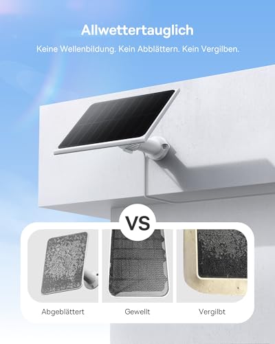 Baseus Security A1 3W Solarpanel für Überwachungskamera Aussen Akku, Solar Panel IP67 Wasserdicht, 4-Meter-Kabel, Solarmodul Kompatibel mit Baseus Kamera N1, S1 Series Für Unendliche Solarenergie