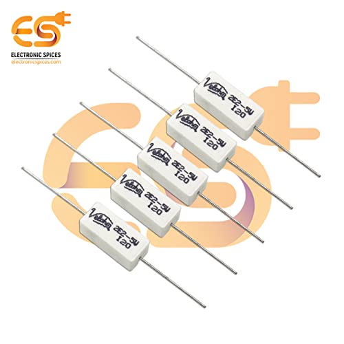 Image of 2.2 Ohm (Ω) 5 Watt Fusible Ceramic Cement Power Resistor Pack of 5pcs
