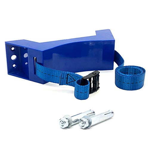 Cylinder Wall Mounted Bracket Gas Cylinder Bracket Durable ABS Gas Cylinder with Screws and Safety Chain Supported 4"-12", for 1Cylinder Pack of 1 Blue (Blue)