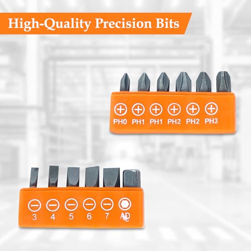 Image of GLUN Universal Ratchet Screwdriver Set with Strong Magnetic Tips Hex, 19 in 1 Set, Inner Triangle Cross Y-shaped Phillips, Y-Shaped, U-Shaped, & Torx - Durable Steel Repair Tools For Various Products
