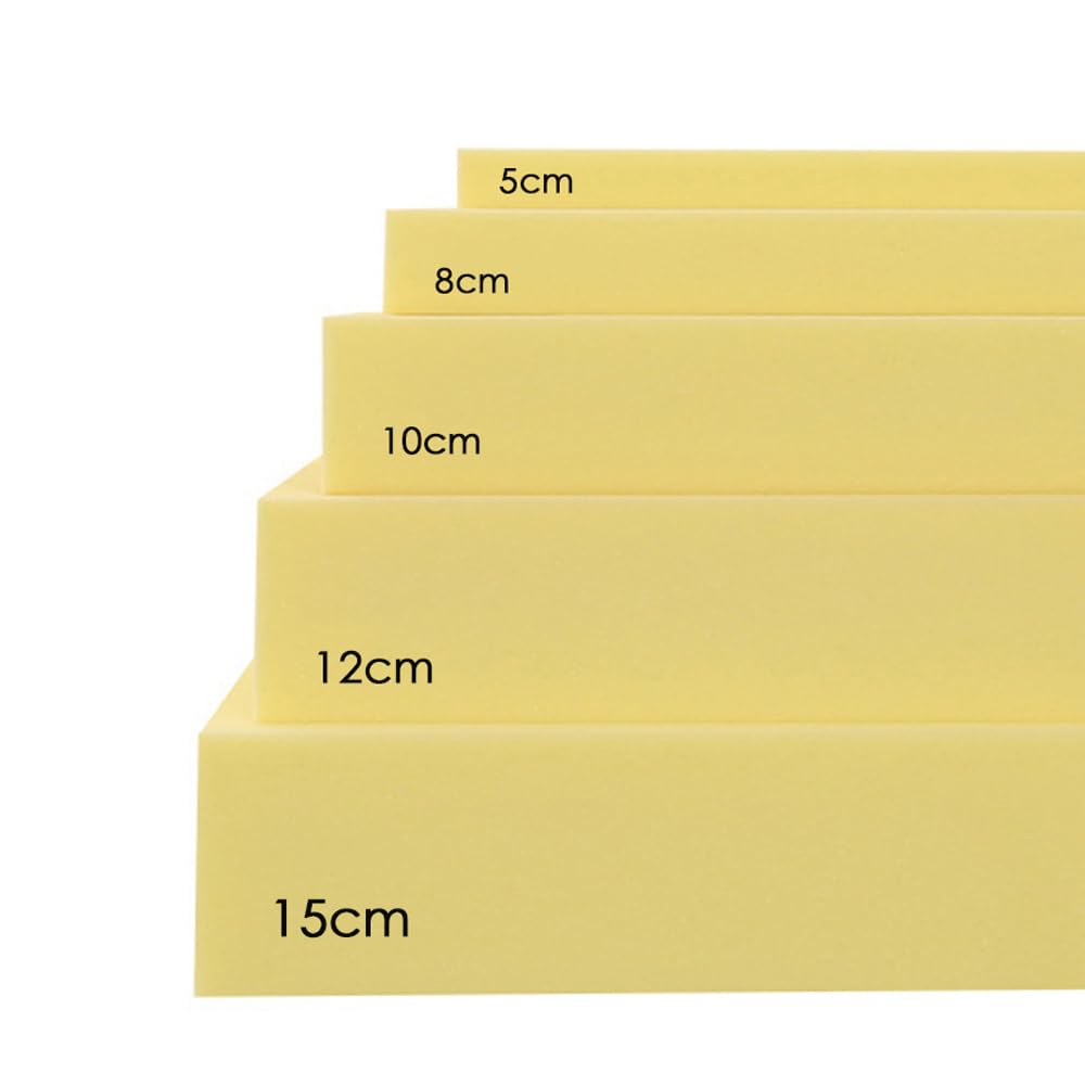 HEADBOARD Imbottitura in schiuma di ricambio ad alta densità, extra lunga, in memory foam, per materassi, divani, poltrone, sgabelli, divani, fai da te (8 cm di spessore, 150 x 50 cm)