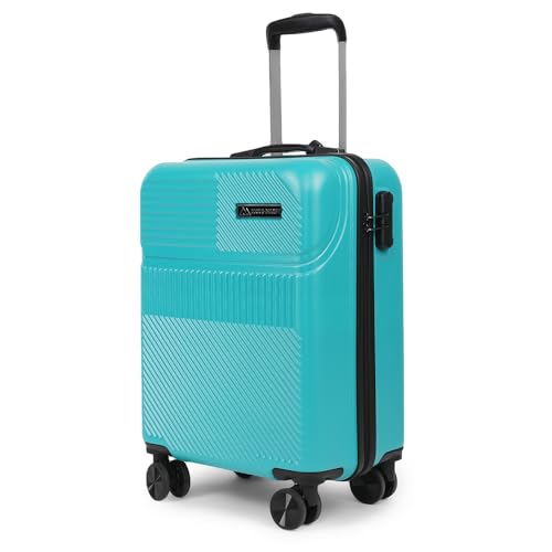Image of Move-Meant Polycarbonate (PC) Voyageware Small Cabin Hard Suitcase 55 Cm 8 Wheels Number Lock Poly Carbonate S.Green Trolley Bag for Men & Women | 360 Degree Wheeling System Luggage for Travel