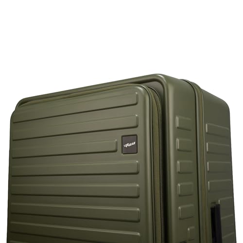 Image of F Gear Windsor Large 76cm German Makrolon Polycarbonate|Japanese Hinomoto Wheel|Front-Opening Trunk-Style Hard Luggage|Check-in Suitcase Travel|Laptop sleeve, Expandable, Anti-Theft Zipper| Army Green