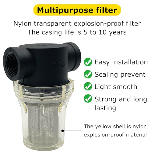 Image of 3 /4 inch Female NPT in-Line Strainer with 40 mesh Stainless Steel Filter Screen (Pack of 2)