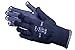 Produktbild 12 Paar JAH 5030 Feinstrick Handschuhe blau mit Noppen gute Passform ohne Nähte griffsicher atmungsaktiv waschbar 70% Polyester außen 30% Baumwolle innen hochwertige mittelschwere Qualität Gr. 7