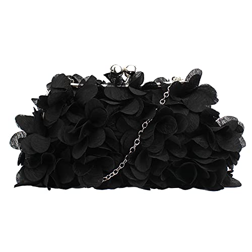 Sac à main floral noir pour femme en taille unique