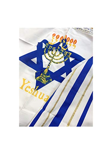 Messianic Tallit Prayer Shawl Covenant Dark Navy English/Hebrew & Bag (Israel) Holy Land by springnahal (Jesus)