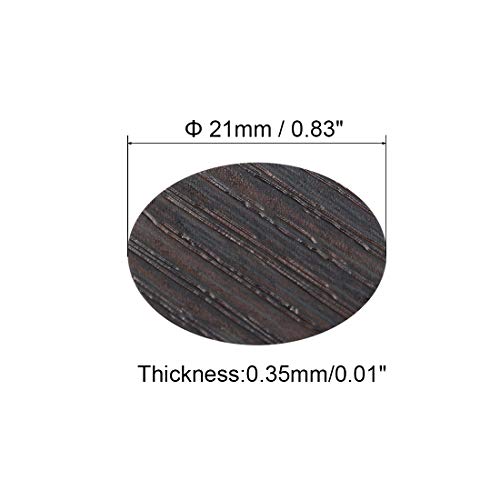 uxcell Tapas adhesivas para agujeros de tornillo, plástico texturizado autoadhesivo, para muebles de madera, armarios, 108 piezas de 21 mm de diámetro, color café oscuro con textura miniatura 4