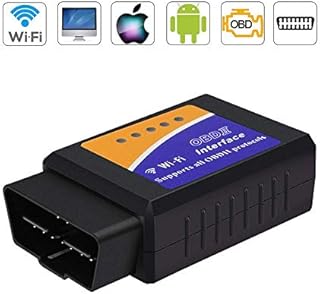Qhui OBD2 Diagnosegerät WiFi, OBD2 ELM327 Auto Diagnosegerät, OBD II Diagnose Scanner Für Alle Fahrzeuge, Universal Fehler-Code KFZ Stecker Für IOS Android Windows IPhone Smartphone Tablet