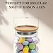 6 Pcs Mason Jar Lids, Regular Mouth Jar Lids Made Of Acacia Wood, Wooden Lids for Mason Jars With Airtight Silicone Seal, For Storing Items(Brown, Excluding Jars)