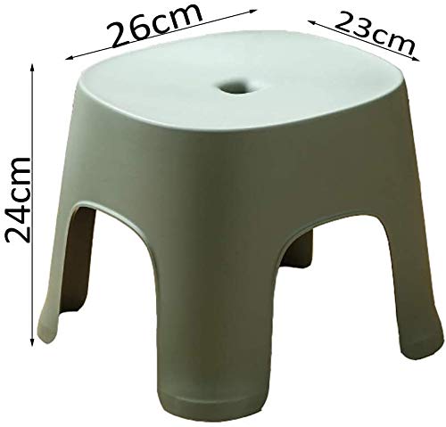 DASHADAO Foot Stool Thick Plastic Stool,Bottom Non-Slip Design,Four Colors to Choose from.Bathroom Stool(Size:Green)