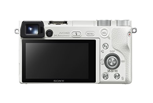 Sony Alpha 6000 Systemkamera (24 Megapixel, 7,6 cm (3 Zoll) LCD Display, Exmor APS-C Sensor, Full HD, High Speed Hybrid AF) weiß