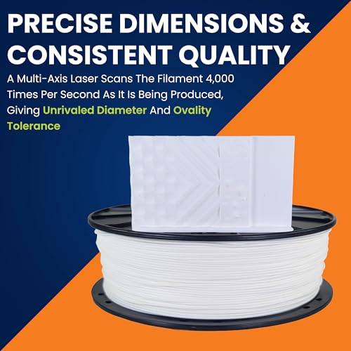 Image of 3D-Fuel Tough Pro PLA+ Filament for 3D Printing, Made in The, Snow White