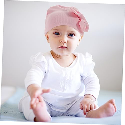 4pcs Hats Soft Cotton Caps with Bow for Winter Warmth for Months Light Comfortable Headwear for Boys2