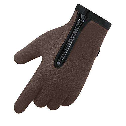 Winter Gloves Men Women Lined Wool Fleece Waterproof Warm Touchscreen Outdoor Bicycle Work Non-Slip Windproof Zip… - Image 3