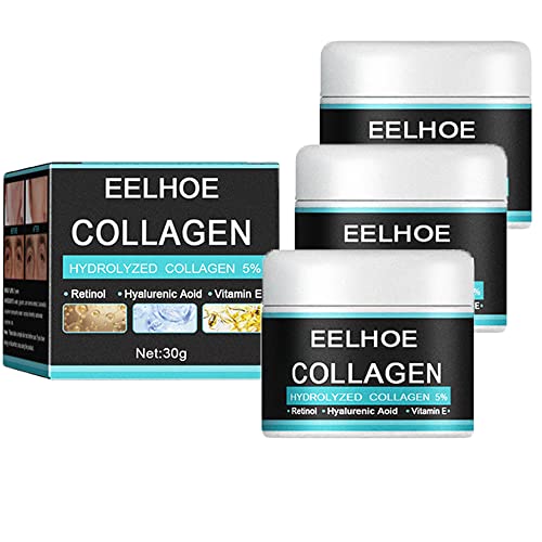 EELHOE Collagen Men's Anti-Aging Wrinkle Cream, Men's Anti Age Wrinkle Cream, Age rewind wrinkle moisturizing gel, Mens Rewind Face Cream, Natural Organic Anti Wrinkle Day & Night (3 PCS)