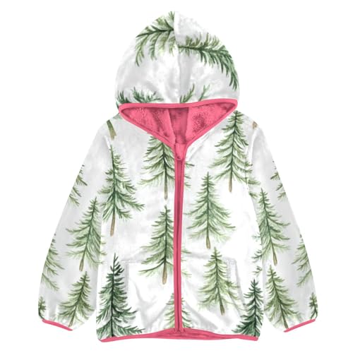 GuoChe Green Christmas Trees_2 Sherpa Jacket Baby Boy