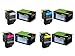 Lexmark 801H (80C1HC0, 80C1HK0, 80C1HM0, 80C1HY0) High Yield 4-Color Toner Cartridge Set