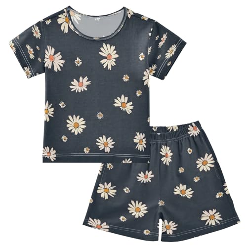senya Short Sleeve Pajamas Sets Summer Cotton Sleepwear Little Daisy Seamless