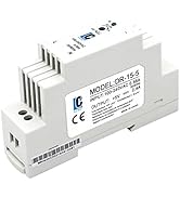 LCLCTC DC 5V Din Rail Slim Switching Power Supply 15W 2.4A(Input:100-240VAC,Output:5VDC,50/60HZ) ...