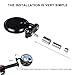 KAWELL Rear View Side Mirror Round Bar End Convex Hawk Eye Motorcycle Mirror for 7/8