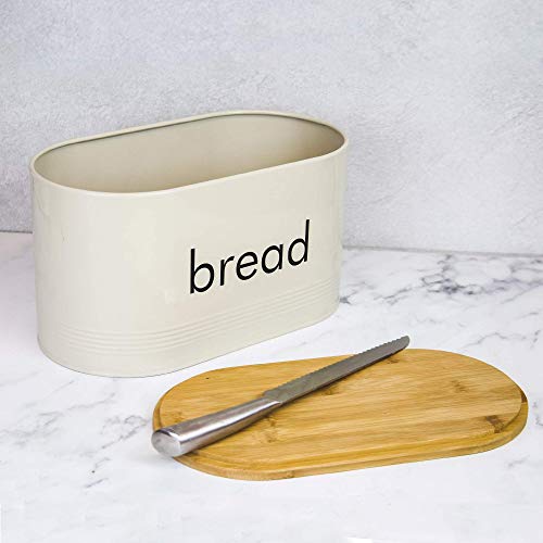 Maison & White 4 Piece Kitchen Canister Set – Tea, Coffee & Sugar Tins plus Bread Bin (Larger Capacity) with Airtight Bamboo Lids & Embossed Metal Finish | M&W - Cosy Home Interiors Maison & White 4 Piece Kitchen Canister Set – Tea, Coffee & Sugar Tins plus Bread Bin (Larger Capacity) with Airtight Bamboo Lids & Embossed Metal Finish | M&W - Image 4