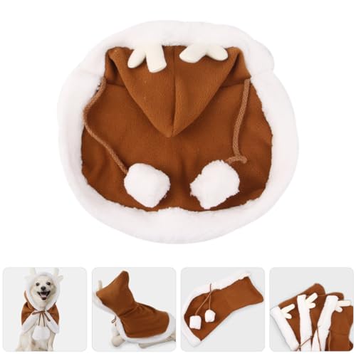Disfraz capa para perros y gatos con forma de ciervo miniatura 3