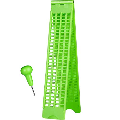 Dengofng Braille Scrittura in ardesia a 4 linee 28 elles, strumento di apprendimento pratico per la scuola, portatile e leggero, con pennino capacitivo