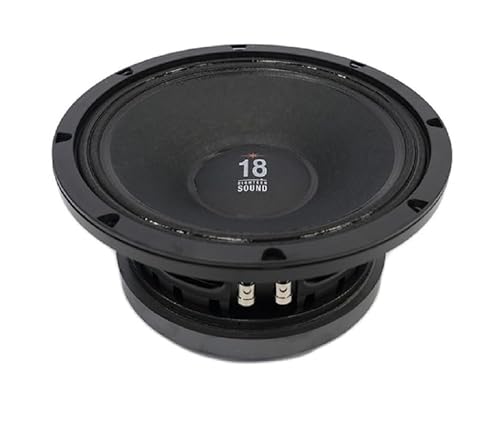 Eighteen Sound 18 10MB777-8 10-inch Mid Bass Woofer Midbass Driver 8 Ohms Weather Protected Cone and Plates for Outdoor Usage 75 mm Interleaved Sandwich Voice Coil