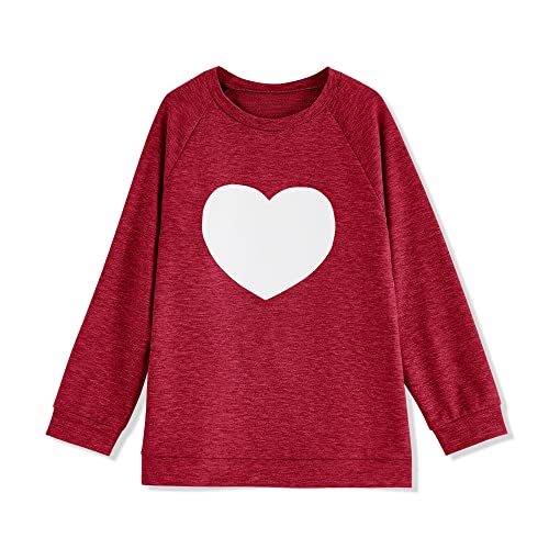 Image of Apbondy Girls Shirts Casual Long Sleeve Crewneck Loose Striped Sweatshirts Pullover Tops