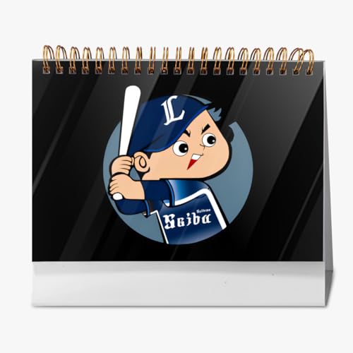 2026年 卓上カレンダー 埼玉西武ライオンズ カープ坊や 野球応援 デスクトップ カレンダー 小型 月間 書き込み 計画整理用 おしゃれ 記念品 プレゼント 2025年9月?2026年12月