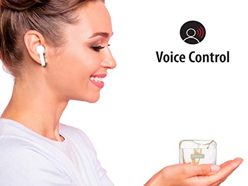 Toshiba RZE-BT750EPNZ- Écouteurs Intra-Auriculaires Bluetooth True Wireless - Association Automatique - Unit de Charge (Qi) - Marbre