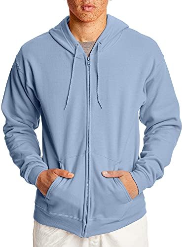 light blue men's zip hoodie
