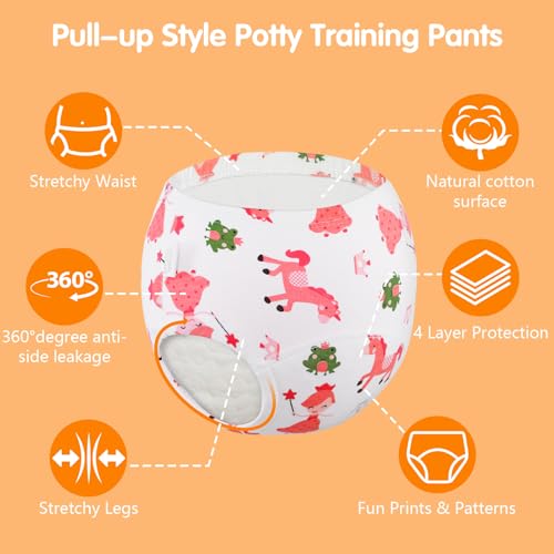 image for Nutyomi Baby Cotton Training Pants 6 Packs Toilet Training Underpants 
