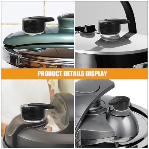 Sewroro set de 3 válvulas de escape para olla a presión con manija para liberación de vapor y válvula limitadora de presión, piezas de repuesto miniatura 3