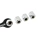 iDoood Wrench Keychain Chrome Car Tire Valve Stem Caps (Logo:For NBA Jordan)