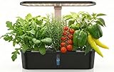 F.B Sistema de Cultivo Hidropónico Kit de Cultivo Interior con Iluminación LED Automática, Huerto Interior con Temporizador Automático, Altura Ajustable (12 Vainas)