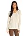 PINK ROSE Women's Lyndsey Cable Scoop Neck Pullover Sweater