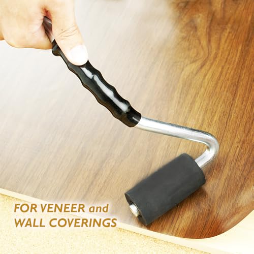 O’SKOOL 406 mm Andrückwalze Für Bodenbeläge J-Roller Laminat Werkzeug mit Gummiwalze für Bodenbeläge, Furnierwalze