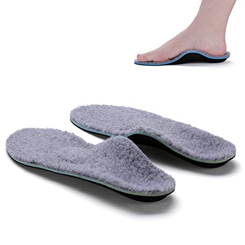Walkomfy Winter Pain Relief Orthotics, Plantar Fasciitis Arch Support Insoles Shoe Inserts for Maximum Support/All-Day Shock Absorption/Designed for Men and Women (Mens 9-9 1/2 | Womens 11-11 1/2)